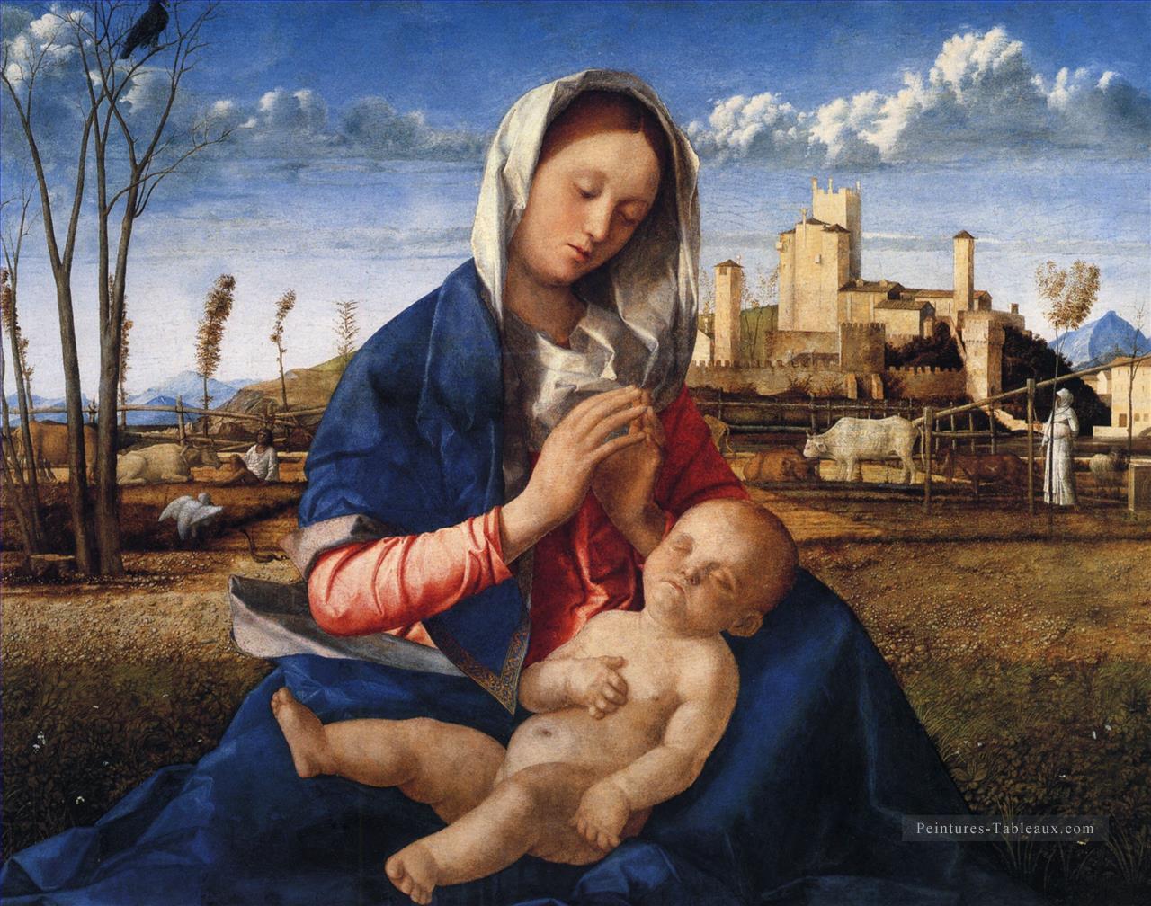 La vierge et l’enfant Renaissance Giovanni Bellini Peintures à l'huile